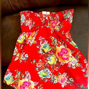 Roxy top. Floral flowy tubetop. Size small.